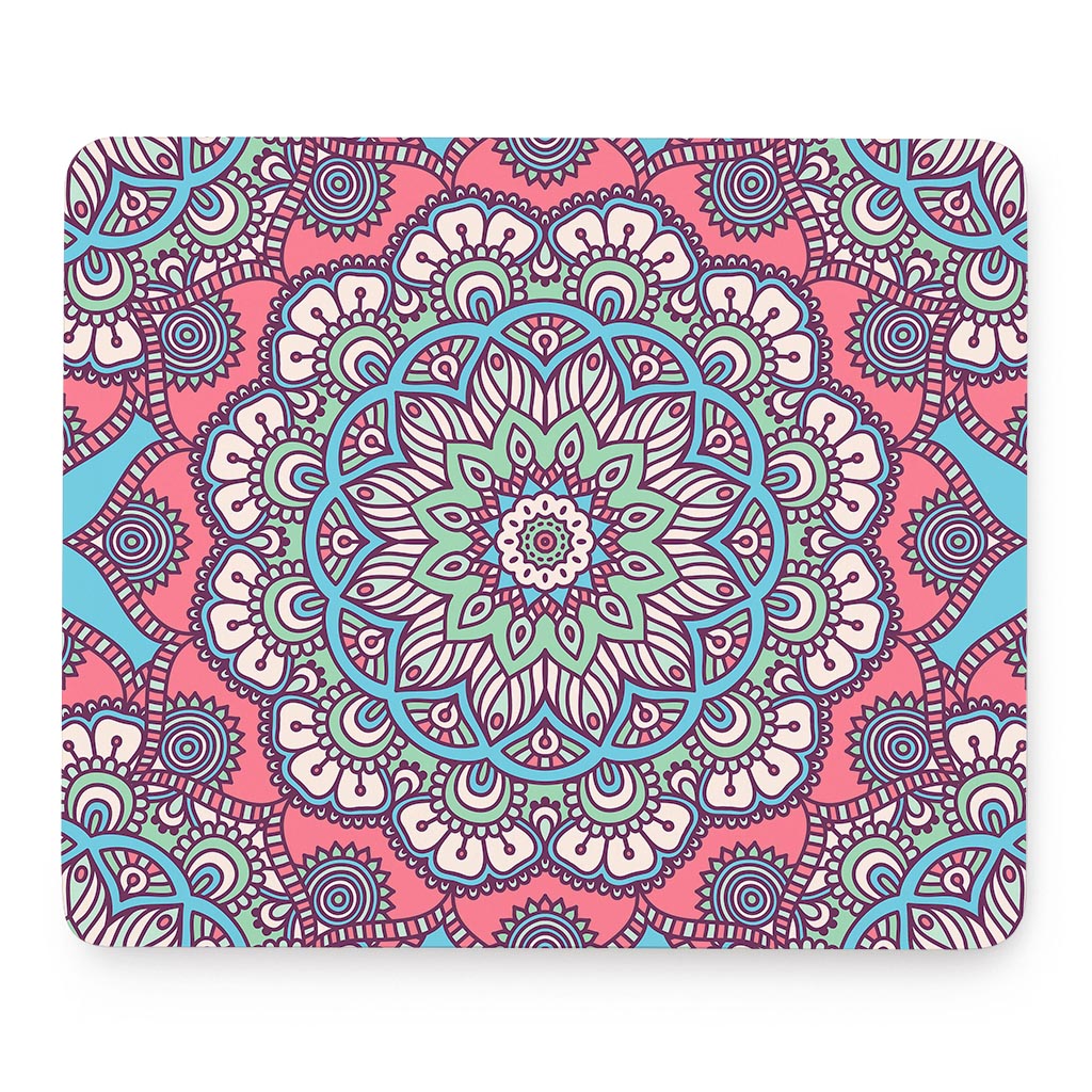 Pastel Mandala Bohemian Pattern Print Mouse Pad