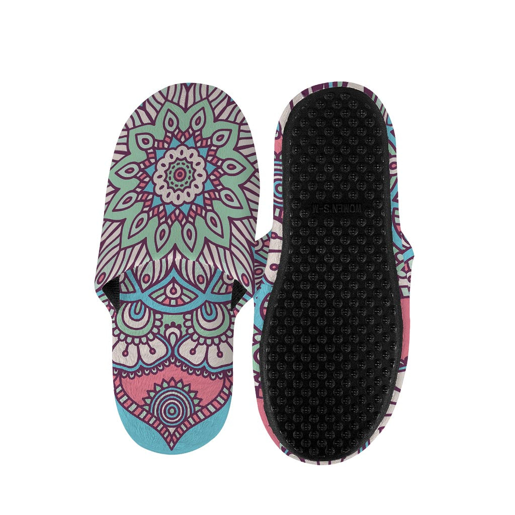 Pastel Mandala Bohemian Pattern Print Slippers