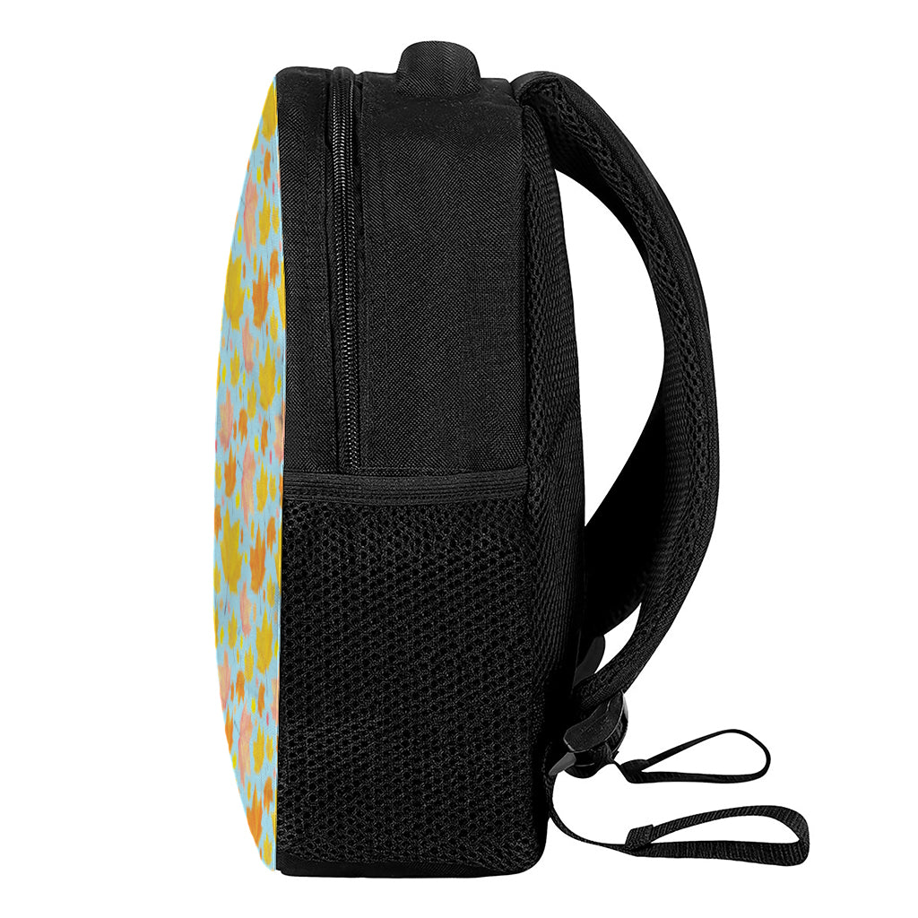 Pastel Maple Leaves Pattern Print Casual Backpack