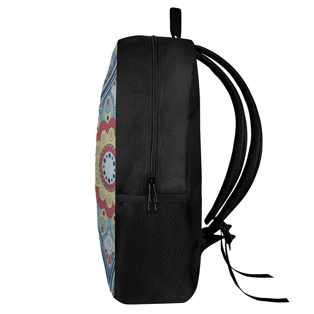 Pastel Ornament Mandala Print 17 Inch Backpack
