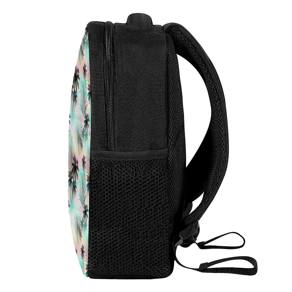 Pastel Palm Tree Pattern Print Casual Backpack