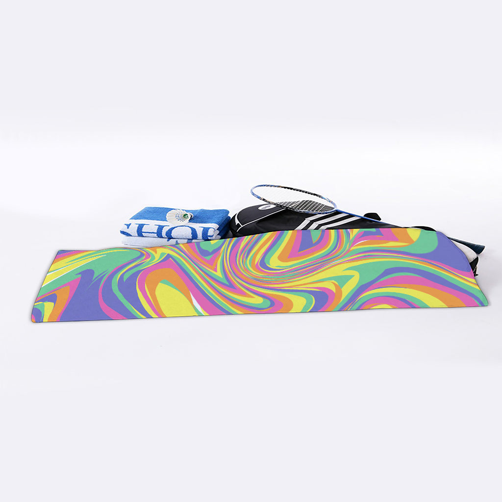 Pastel Rave Print Sports Towel