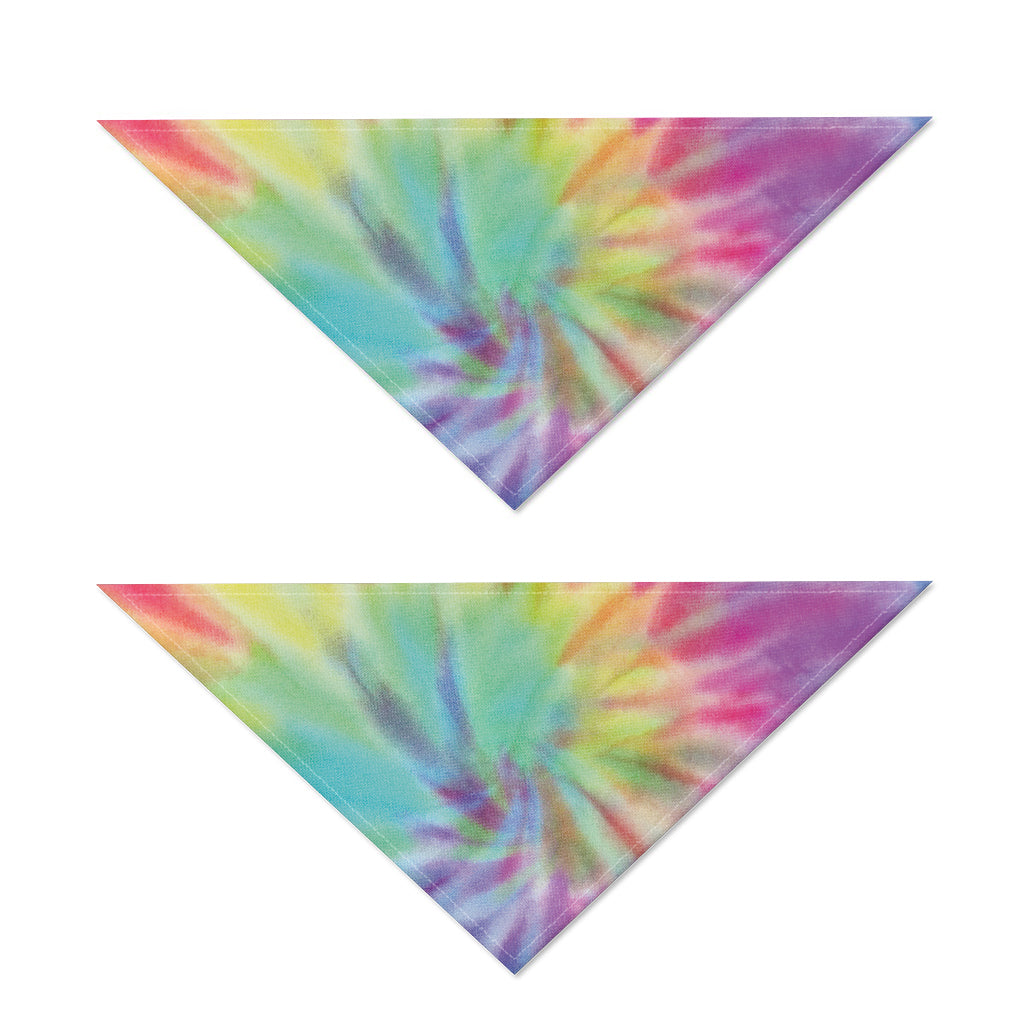 Pastel Spiral Tie Dye Print Dog Bandana