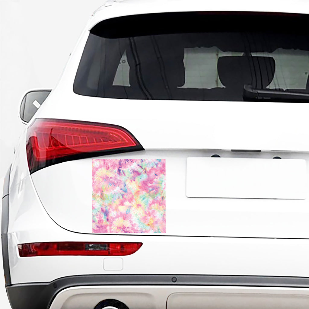 Pastel Tie Dye Print Car Sticker