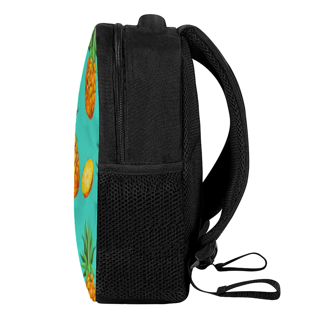 Pastel Turquoise Pineapple Pattern Print Casual Backpack