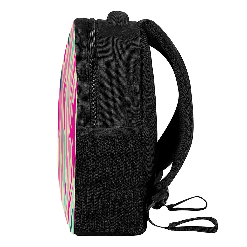 Pastel Zebra Pattern Print Casual Backpack