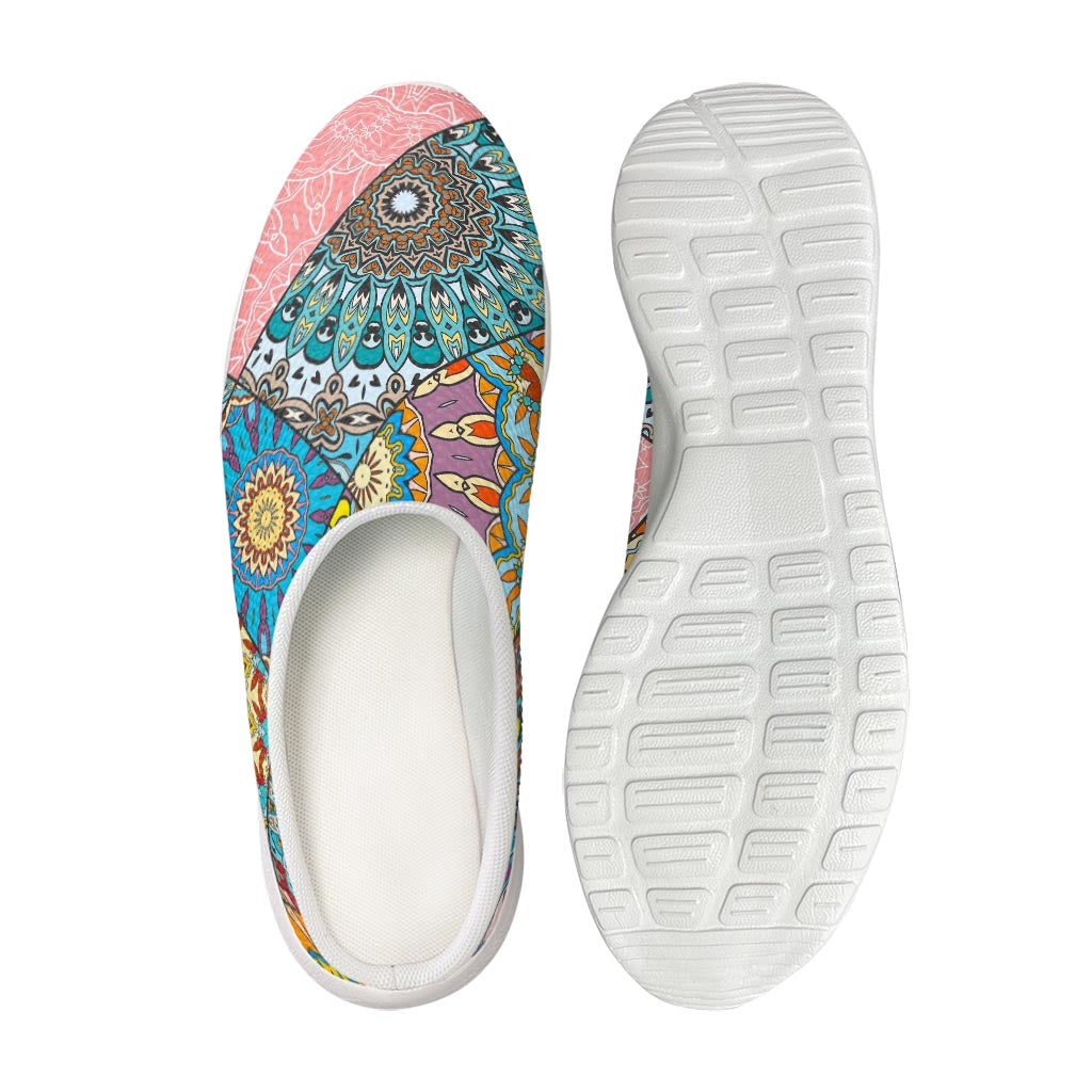 Patchwork Mandala Bohemian Pattern Print Mesh Casual Shoes
