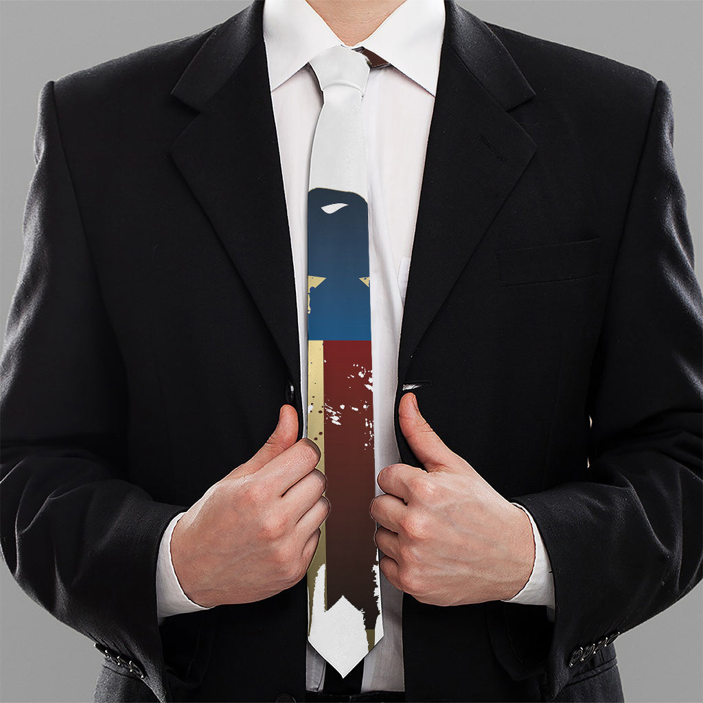 Patriotic American Eagle Print Necktie