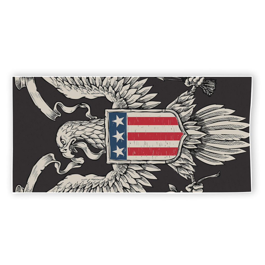 Patriotic USA Eagle Print Beach Towel