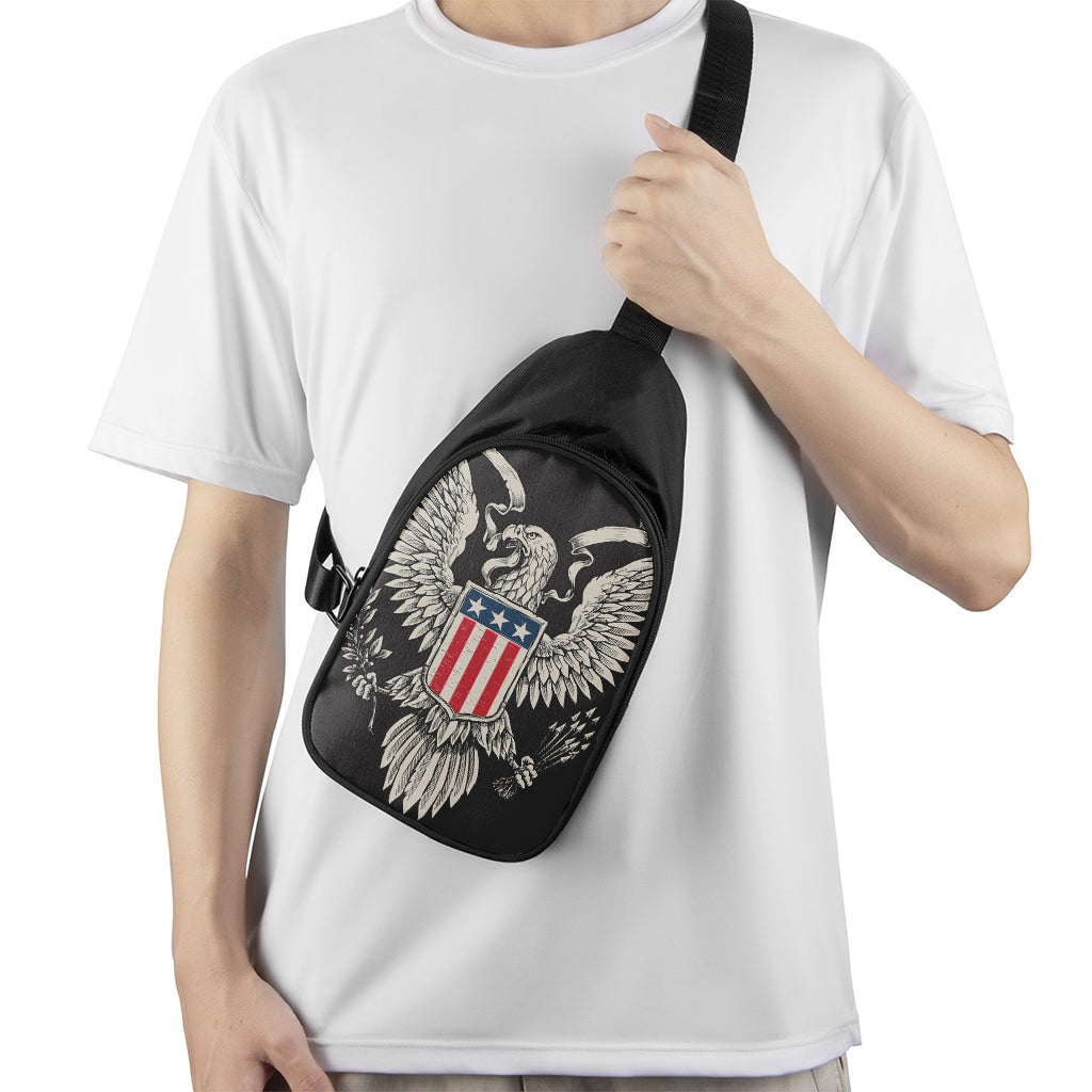 Patriotic USA Eagle Print Chest Bag