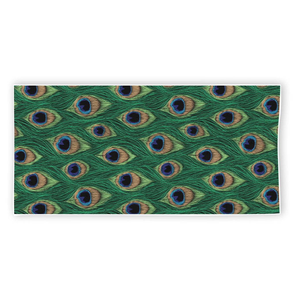 Peacock Tail Pattern Print Beach Towel