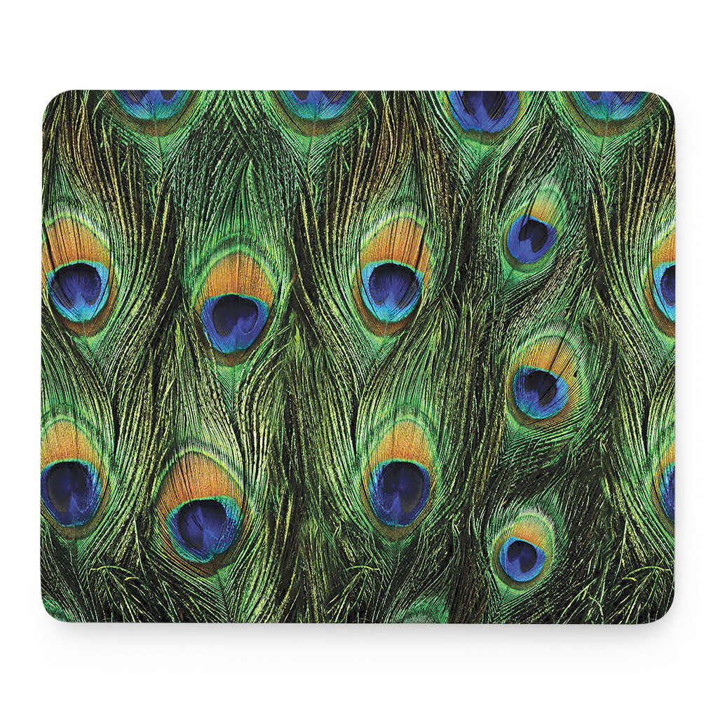 Peacock Tail Print Mouse Pad