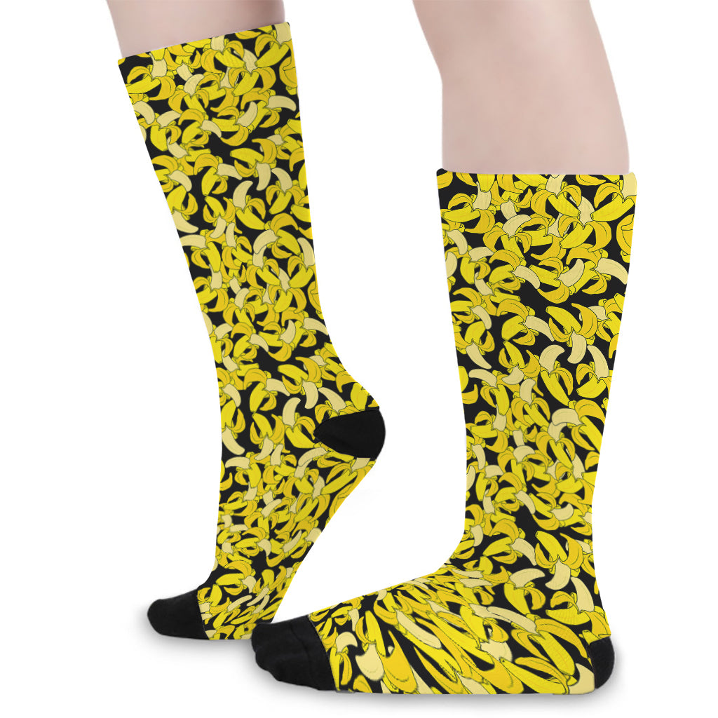 Peeled Banana Pattern Print Long Socks