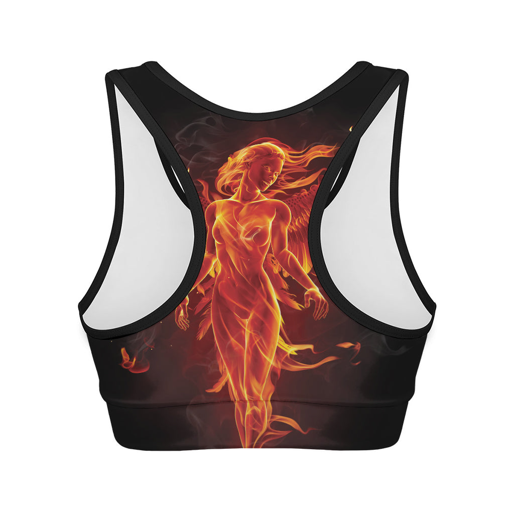 Phoenix Angel Print Women's Sports Bra