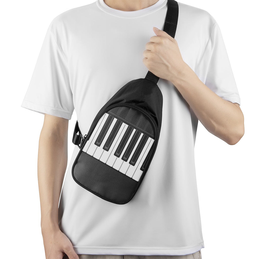 Piano Keyboard Print Chest Bag