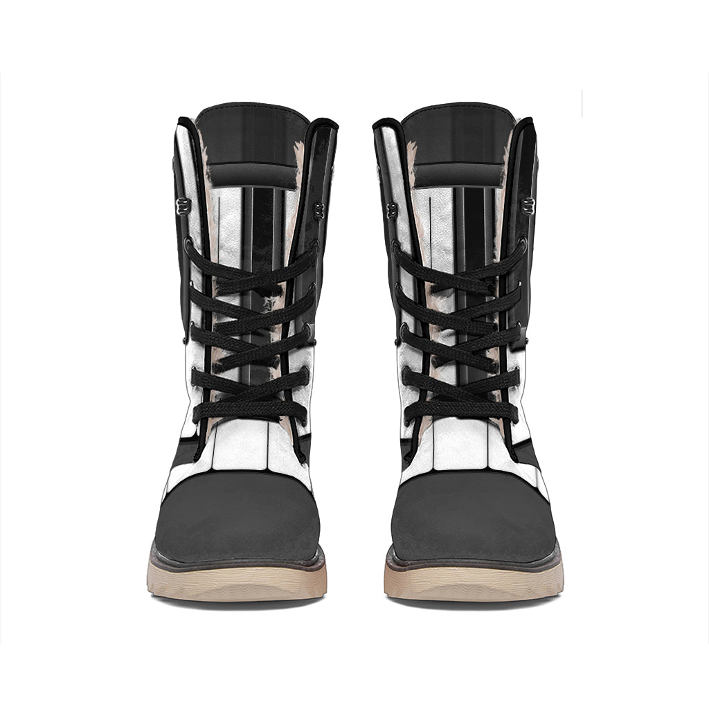Piano Keyboard Print Winter Boots