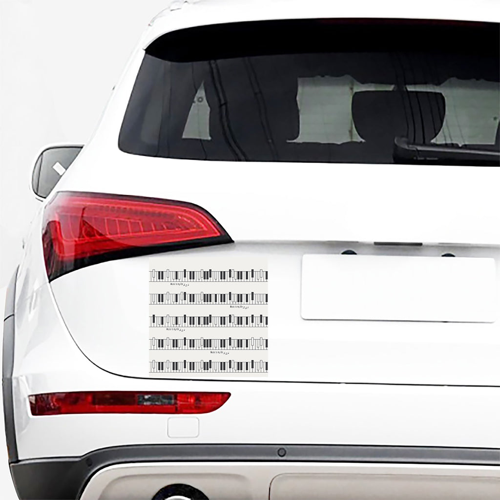 Piano Pattern Print Car Sticker
