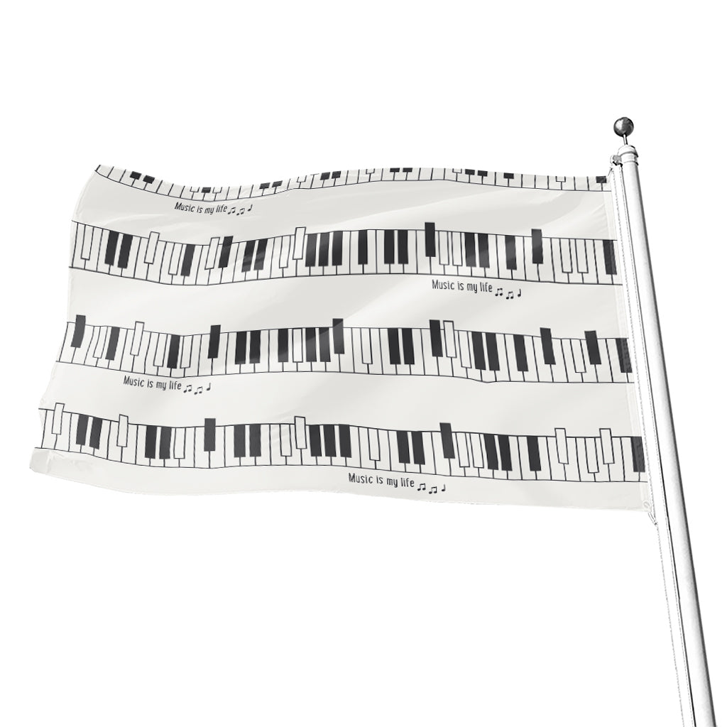 Piano Pattern Print Flag