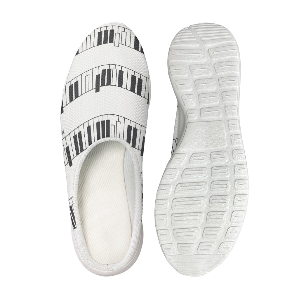 Piano Pattern Print Mesh Casual Shoes