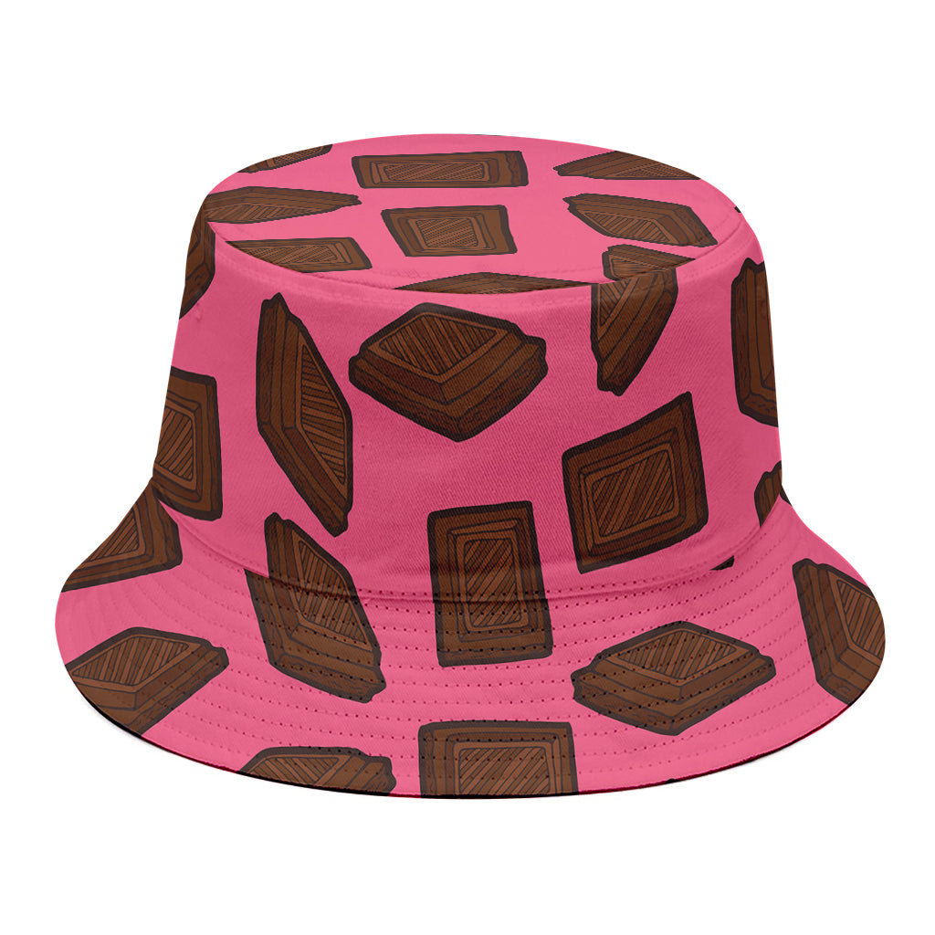 Pieces of Chocolate Pattern Print Bucket Hat