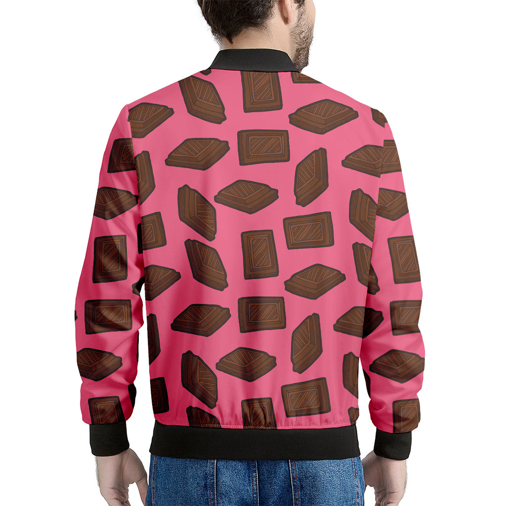 Pieces of Chocolate Pattern Print Men's Bomber Jacket