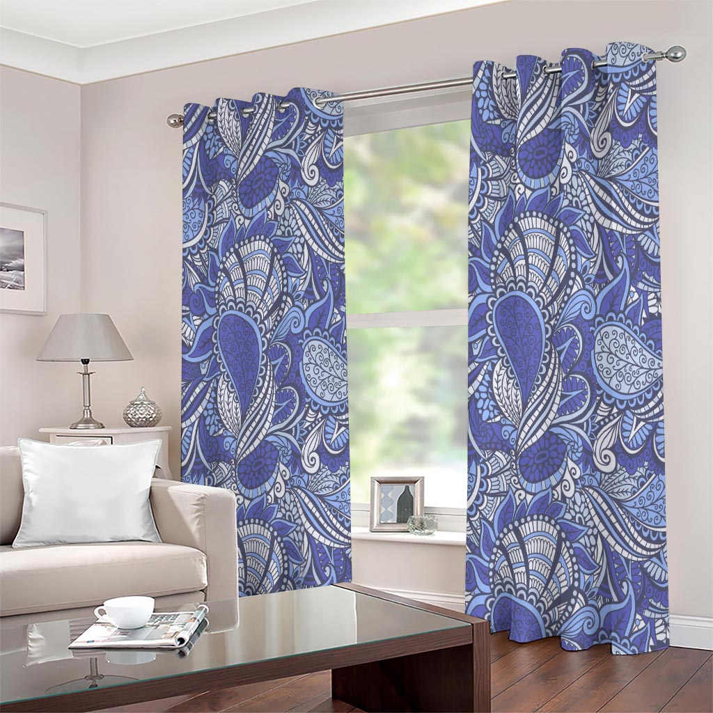 Pigeon Floral Bohemian Pattern Print Extra Wide Grommet Curtains