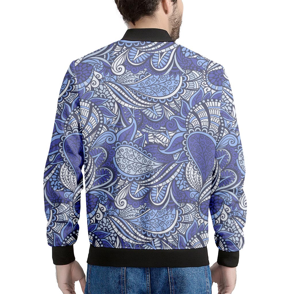 Pigeon Floral Bohemian Pattern Print Men's Bomber Jacket