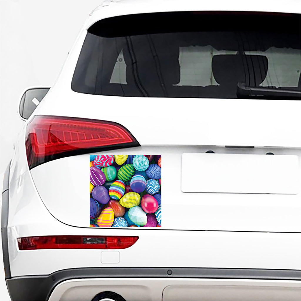 Pile Of Colorful Easter Eggs Print Car Sticker