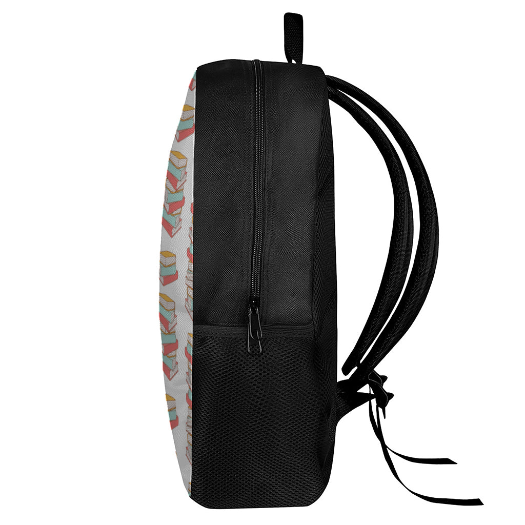 Pile Of Reading Books Pattern Print 17 Inch Backpack