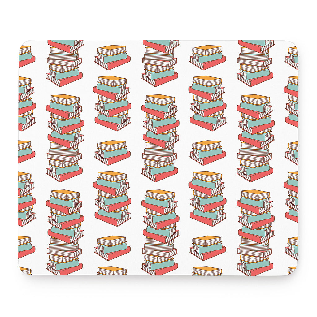 Pile Of Reading Books Pattern Print Mouse Pad