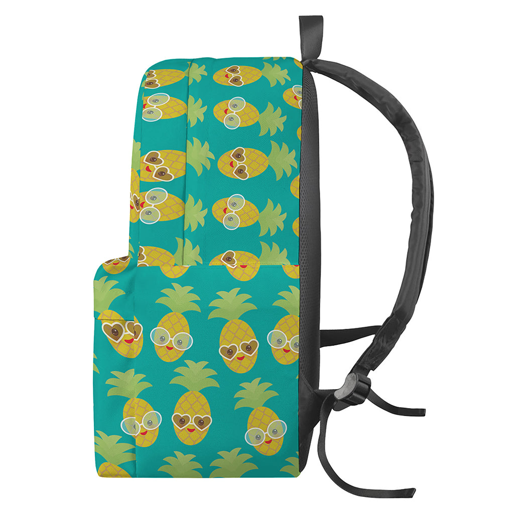 Pineapple Emoji Pattern Print Backpack