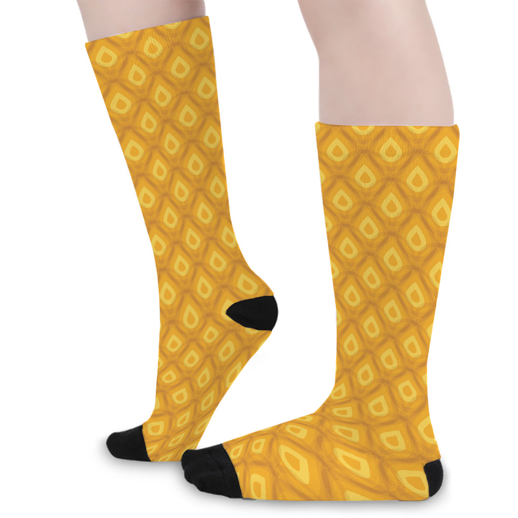 Pineapple Print Long Socks