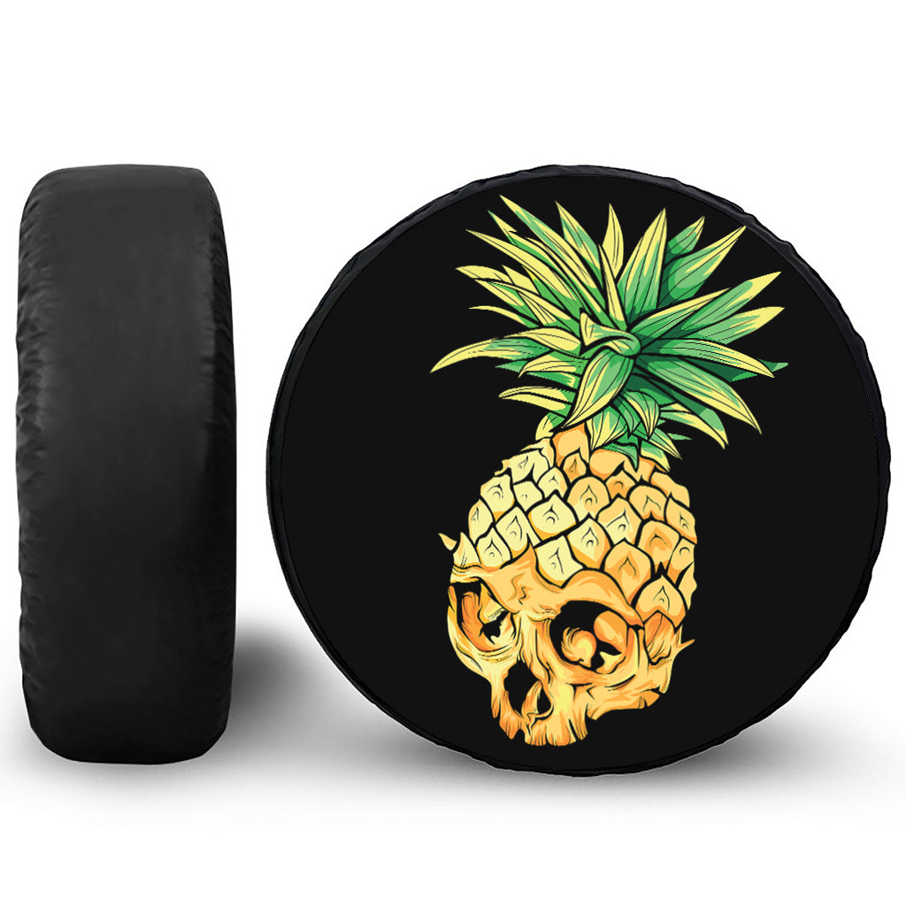 Pineapple Skull Print Tire Cover