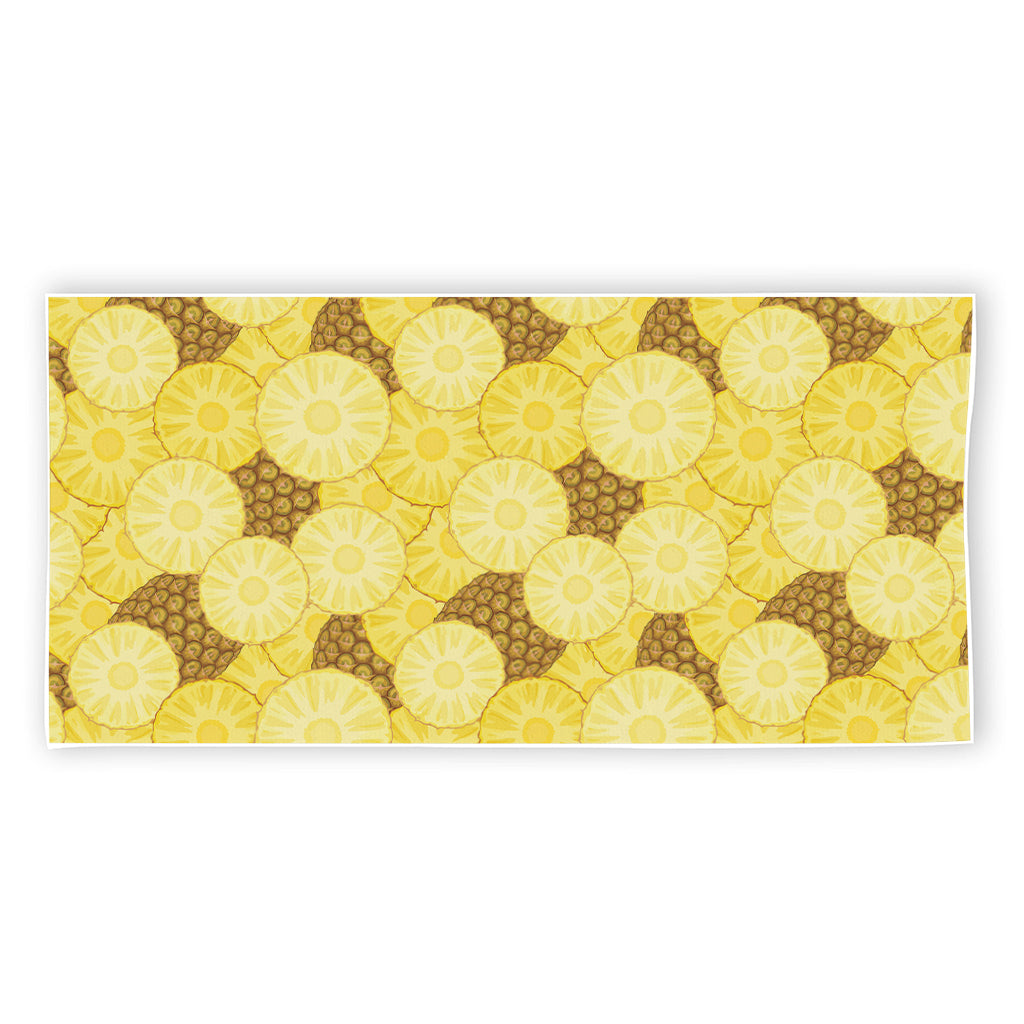 Pineapple Slices Pattern Print Beach Towel