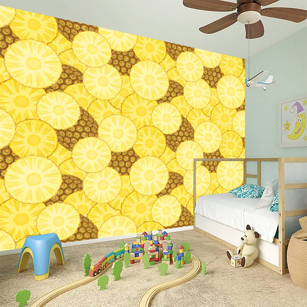 Pineapple Slices Pattern Print Wall Sticker