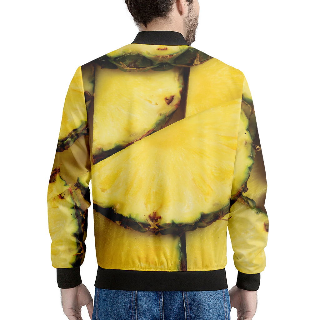 Pineapple Slices Print Men's Bomber Jacket