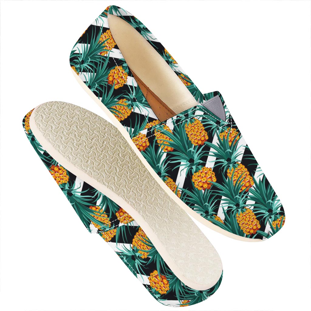 Pineapple Striped Pattern Print Casual Shoes