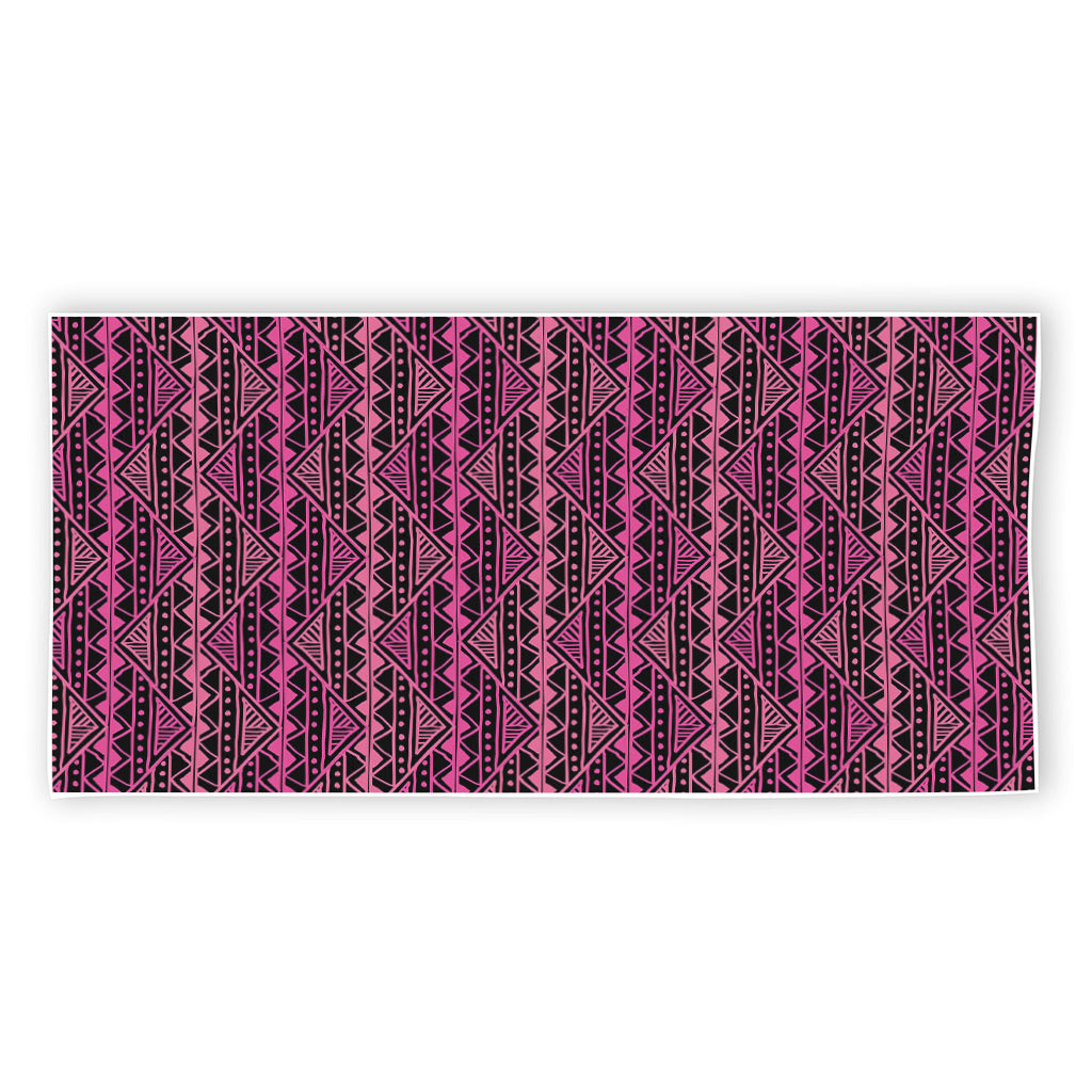Pink African Ethnic Pattern Print Beach Towel