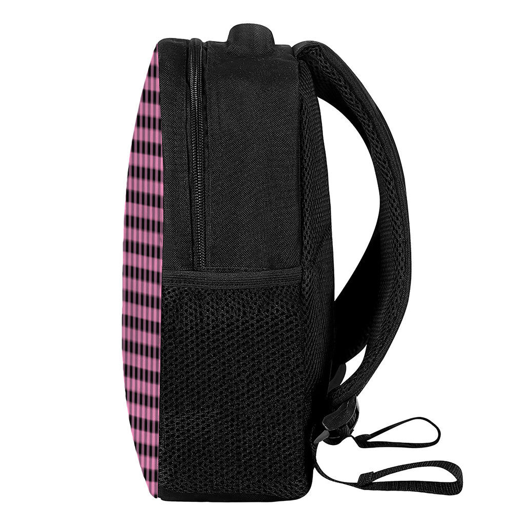 Pink And Black Buffalo Check Print Casual Backpack