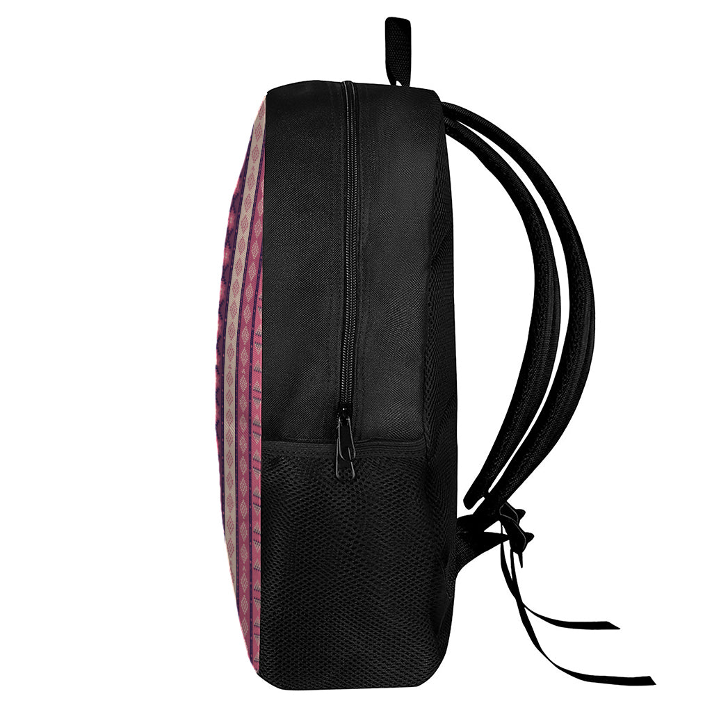 Pink And Purple Southwestern Print 17 Inch Backpack