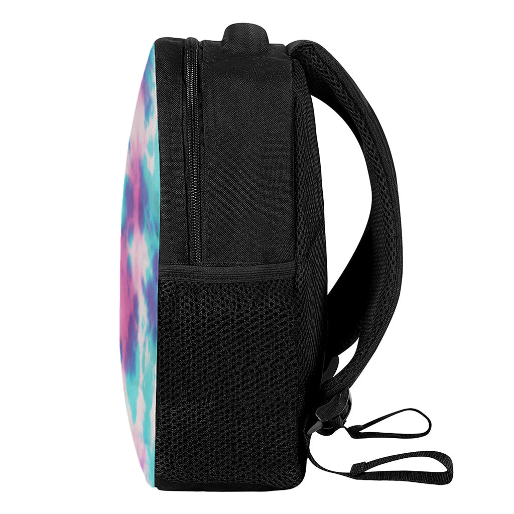 Pink And Teal Tie Dye Print Casual Backpack
