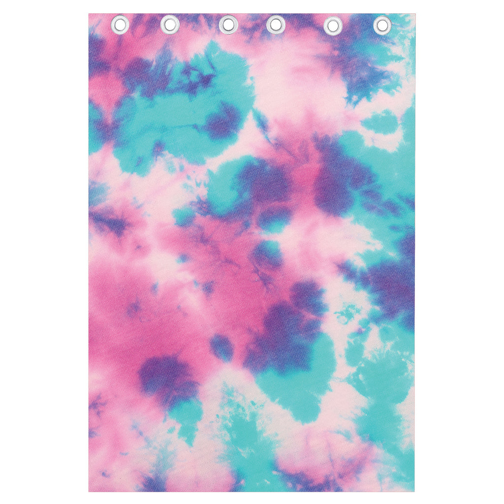 Pink And Teal Tie Dye Print Curtain