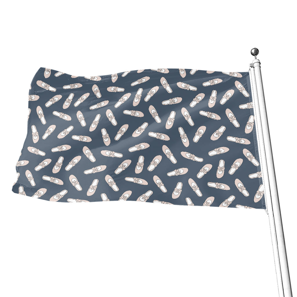 Pink Ballet Shoes Pattern Print Flag