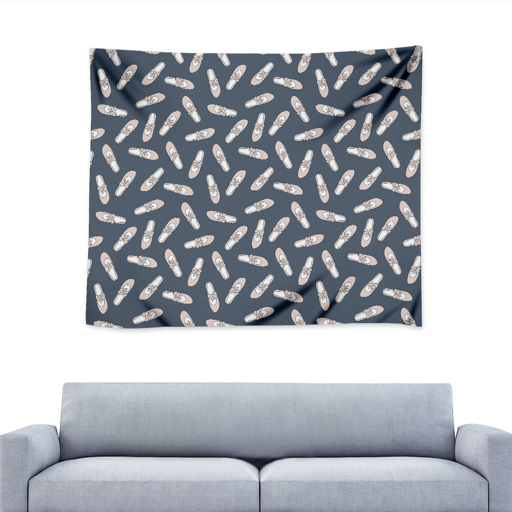 Pink Ballet Shoes Pattern Print Tapestry