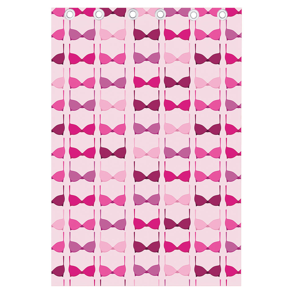 Pink Bra Breast Cancer Pattern Print Curtain