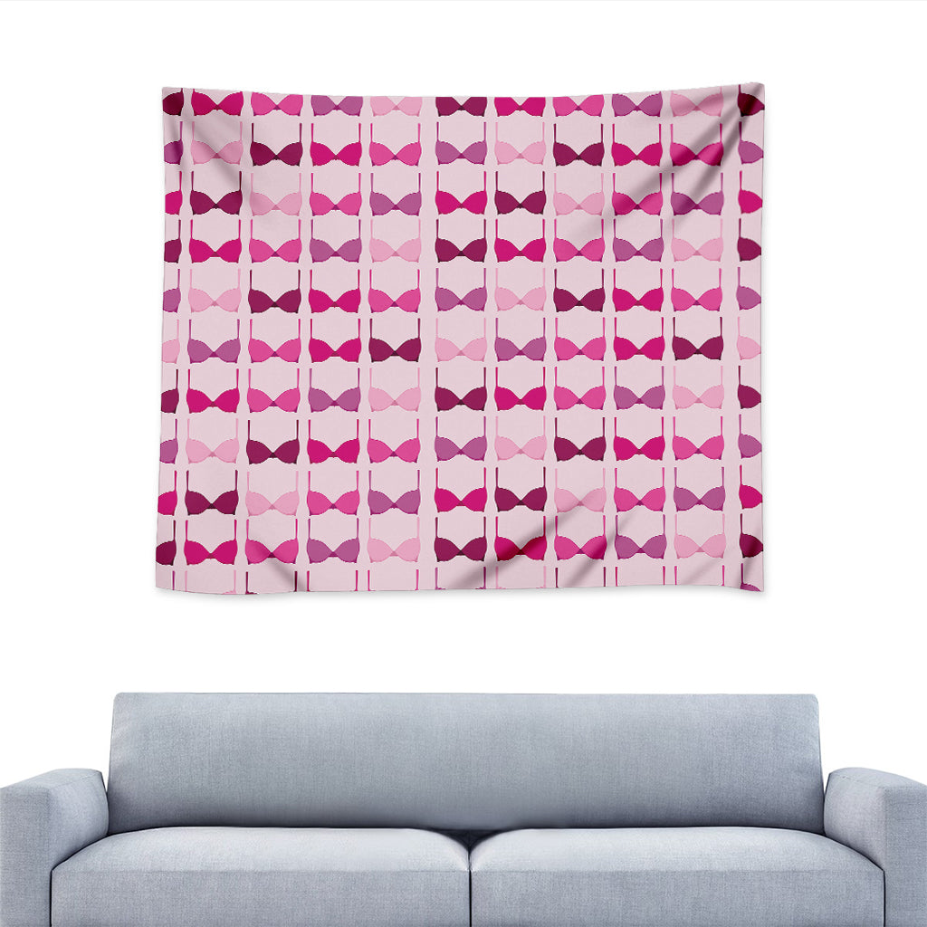 Pink Bra Breast Cancer Pattern Print Tapestry