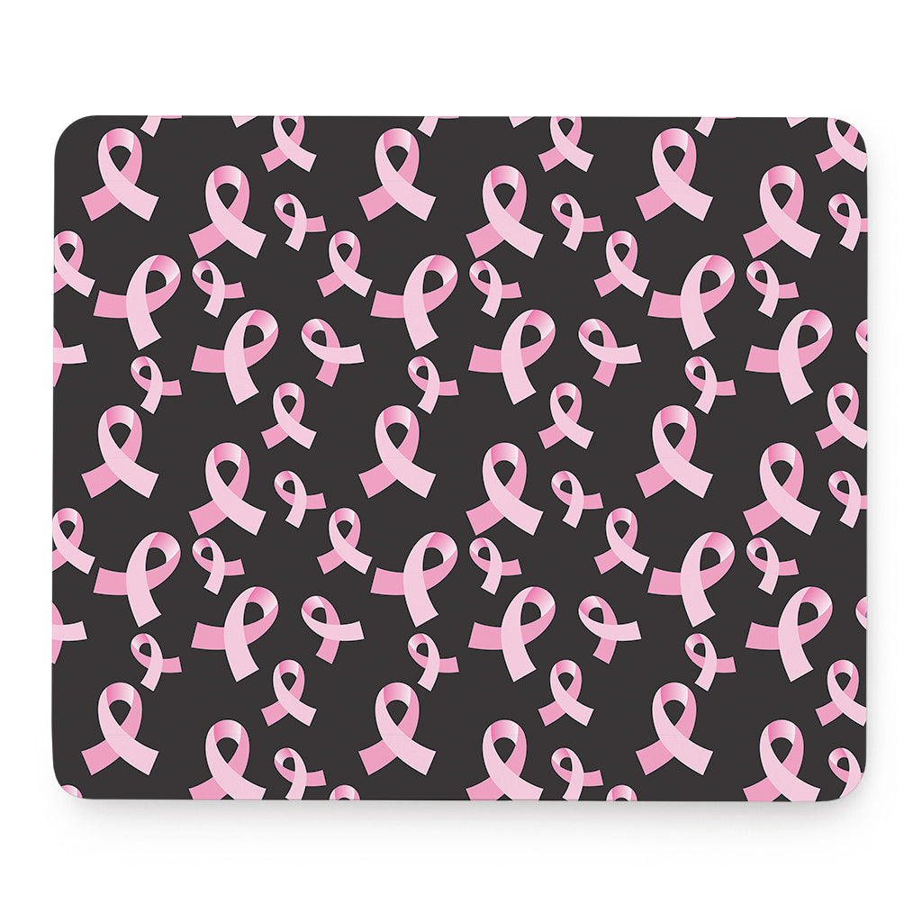 Pink Breast Cancer Ribbon Pattern Print Mouse Pad