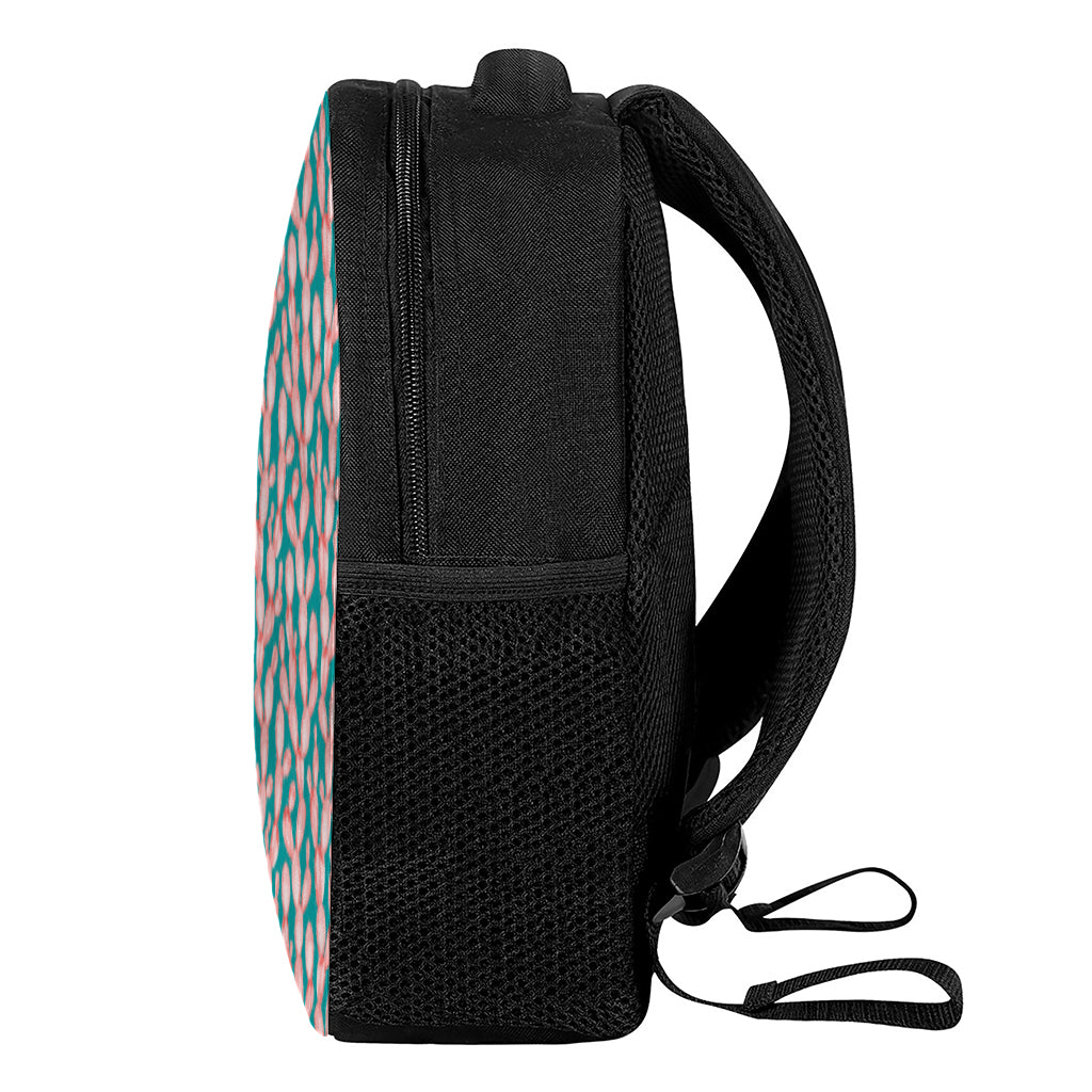 Pink Cactus Pattern Print Casual Backpack