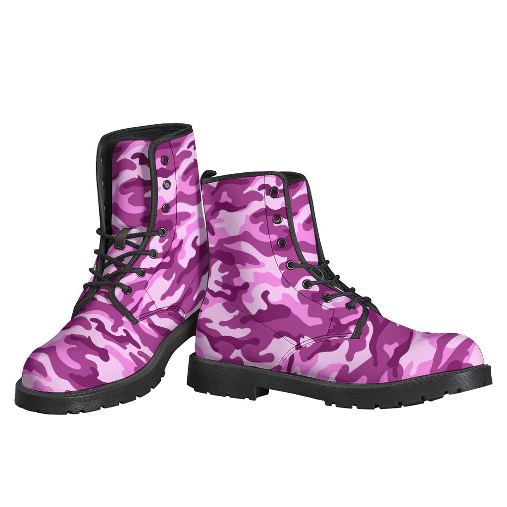 Pink Camouflage Print Backpack