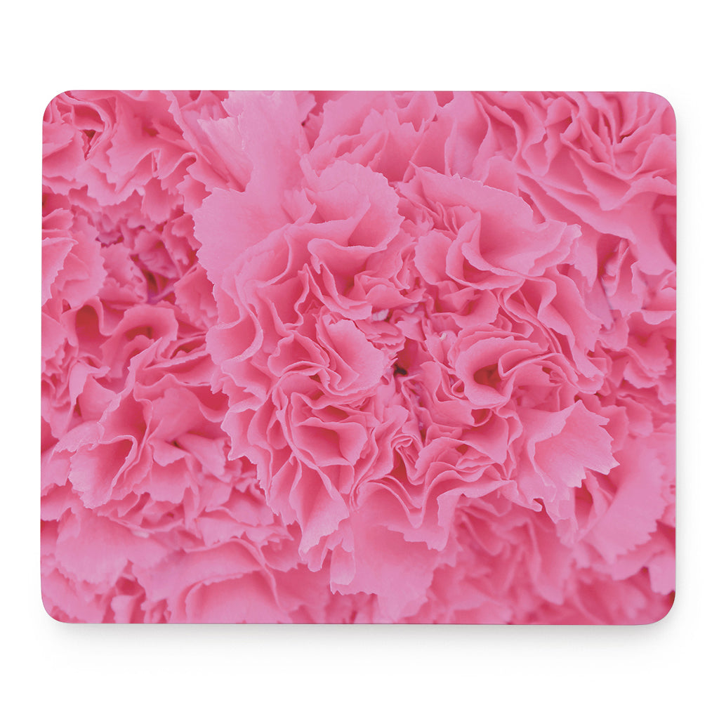Pink Carnation Flower Print Mouse Pad